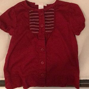 Janie and Jack red toddler holiday top